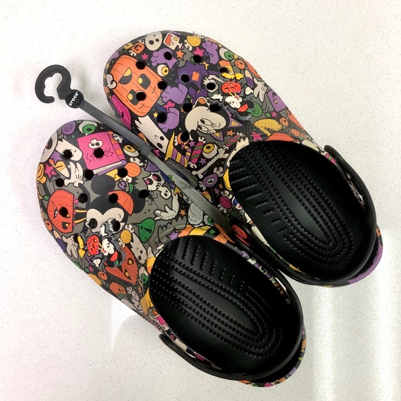 Disney Shoes - 2022 Disney Parks Mickey Mouse Halloween Adult Clogs CROCS M9/W11 - NEW